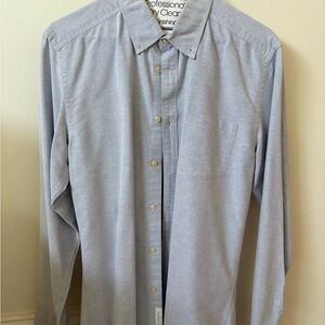 H&M Men’s Light Blue Long Sleeve Button-Up Shirt – Size S (Regular Fit)